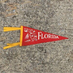 Vintage mid century felt Florida Pennant